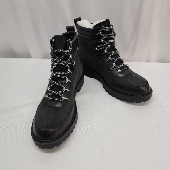 Charles David Size 9 Revolve Oxford Black Suede Lace Up Boots, Women's A - Picture 2 of 10